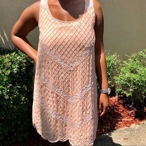 Pink Beaded Short Dress